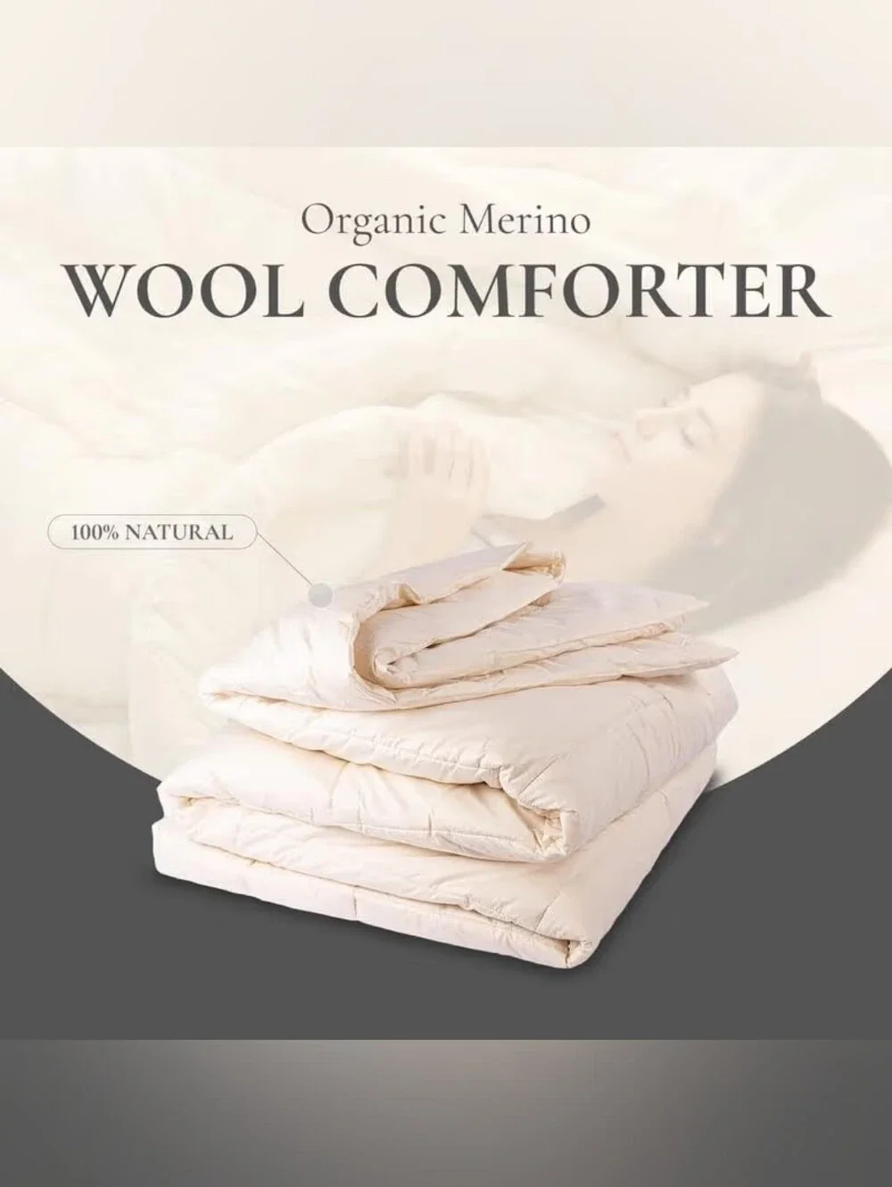 Sleep & Beyond myComforter Light 100% Organic Wool Comforter for All Seasons